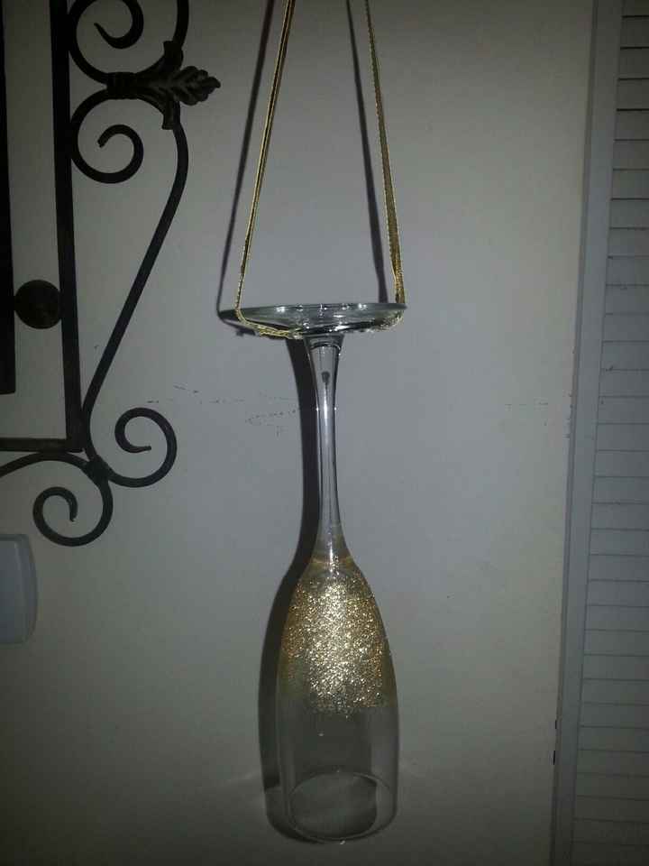 Champagne glass chandelier