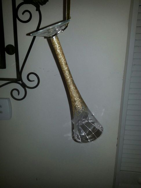 Champagne glass chandelier