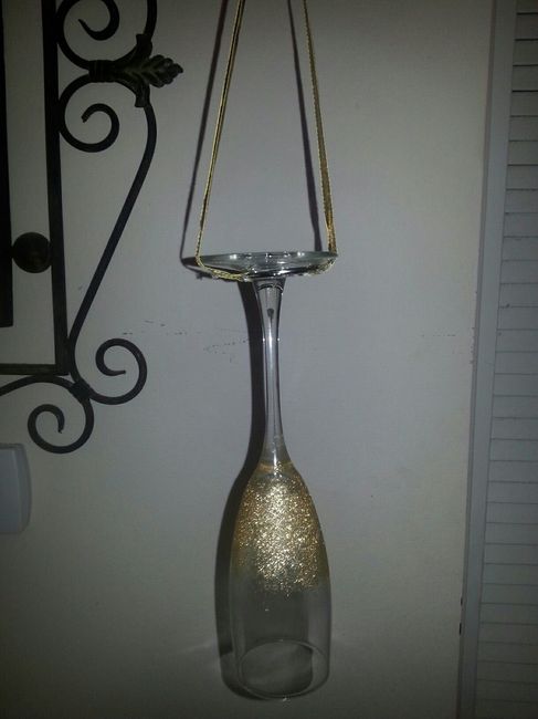 Champagne glass chandelier