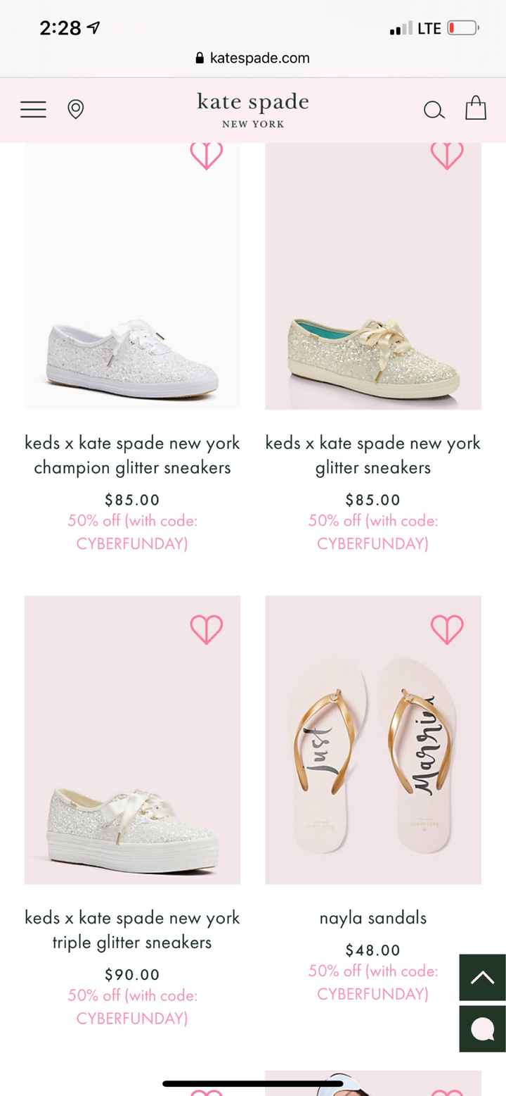 50% off Kate Spade wedding shoes and entire website today! - 1