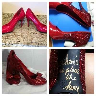DIY strassed/blinged shoe question