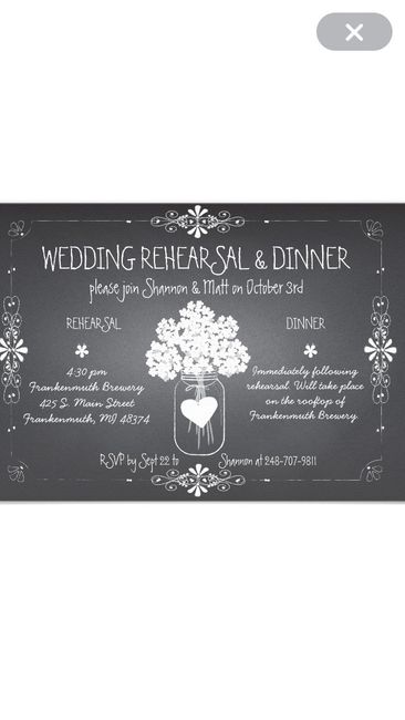 Rehearsal Invitations!!