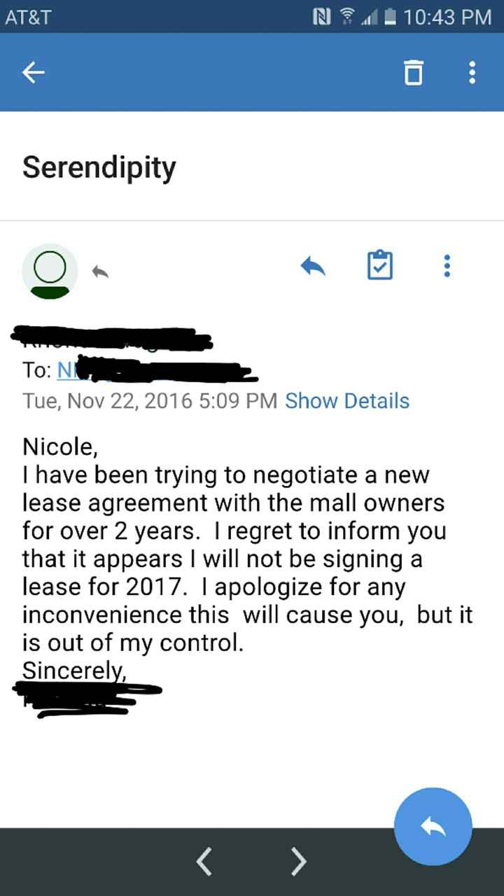 Finally found back up venue!