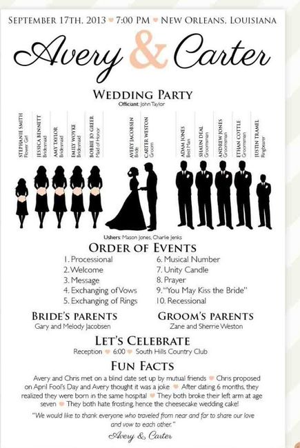 Need Wedding Silhoutte Program