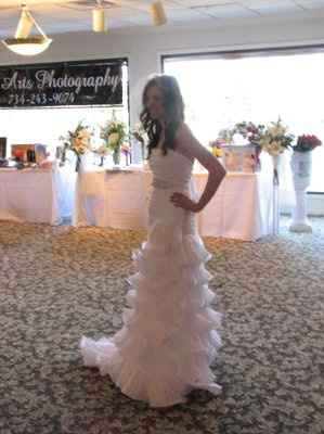 He doesn't like the dress..