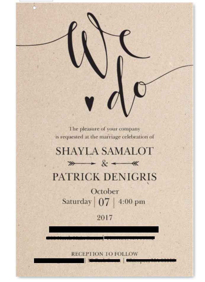 Opinions on my invitations?