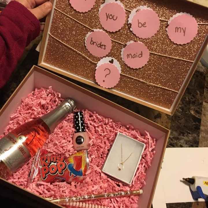 Pop the bridesmaid/groomsmen question