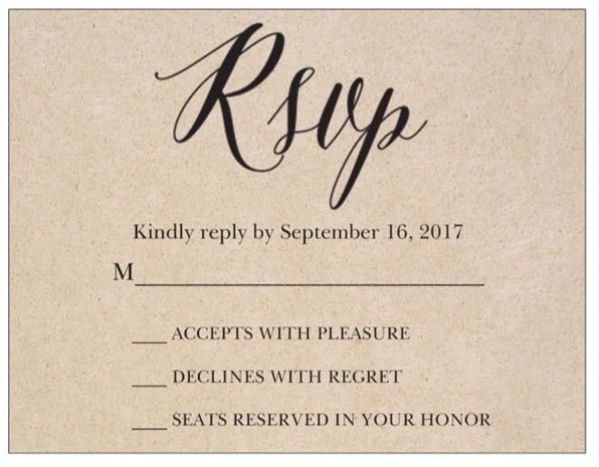 Show me your RSVP cards!