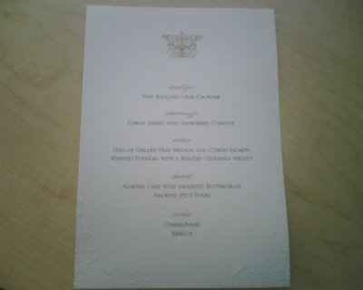 WR: My Menu Cards Are Here!!!!