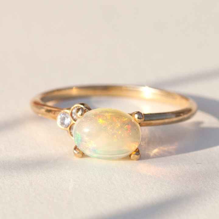 Engagement Rings with colored gemstones - 1