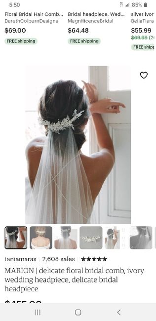 Veil+, veil clip +hair vines? 2
