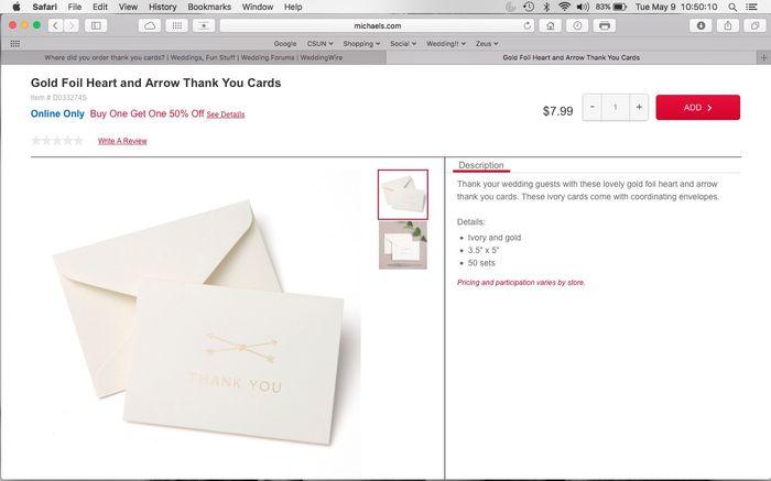 Where did you order thank you cards?