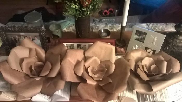Paper Flowers are a big part of our decor...