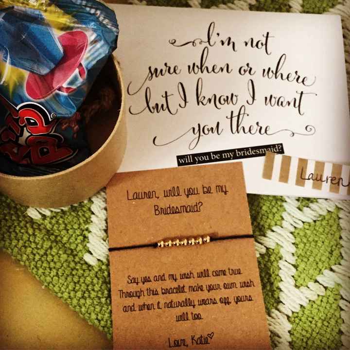 Asked my first bridesmaid!