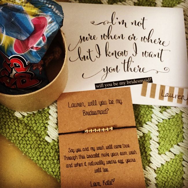 Asked my first bridesmaid!