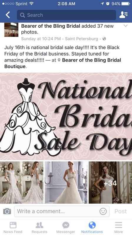National Bride Sale Day? July 16?