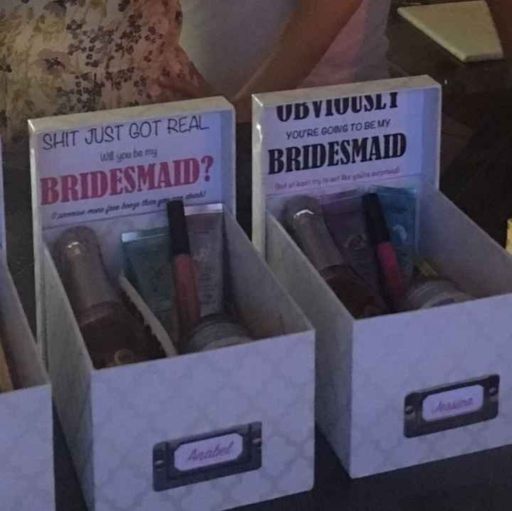 Needing ideas for bridesmaids proposals