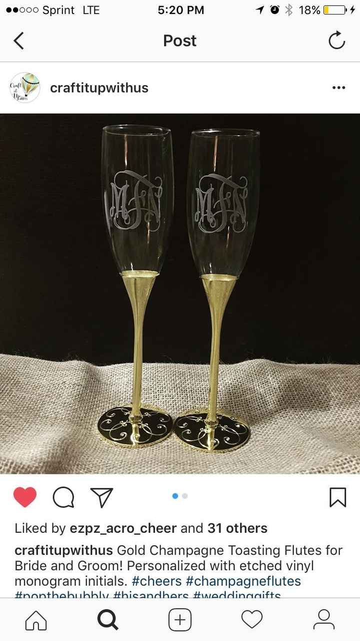 Show me your wedding flutes!
