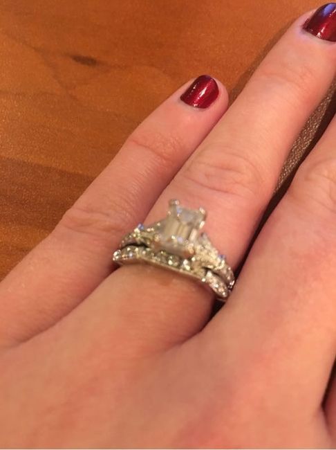Emerald cut wedding band