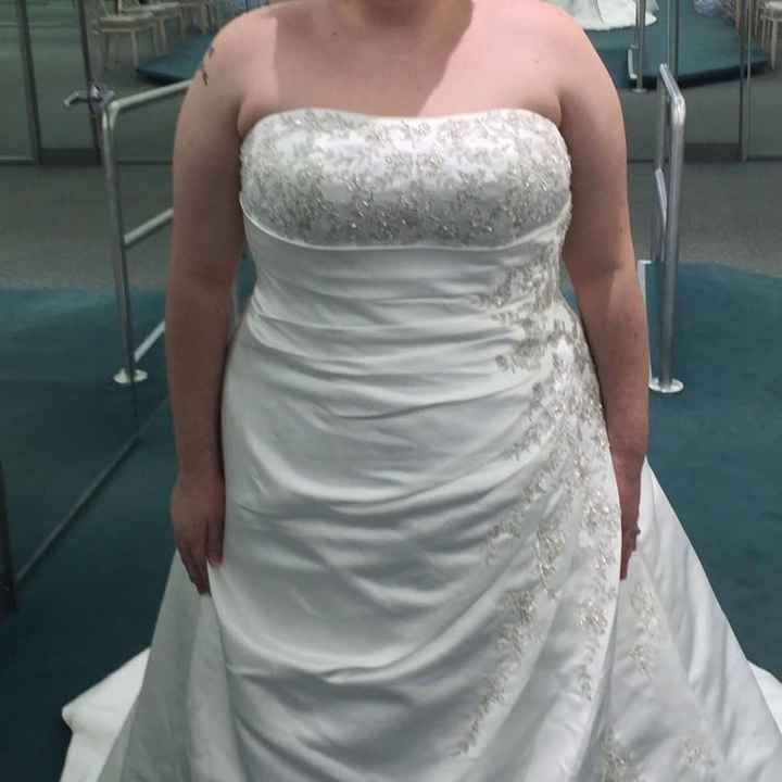 What was your least favorite wedding dress on you?