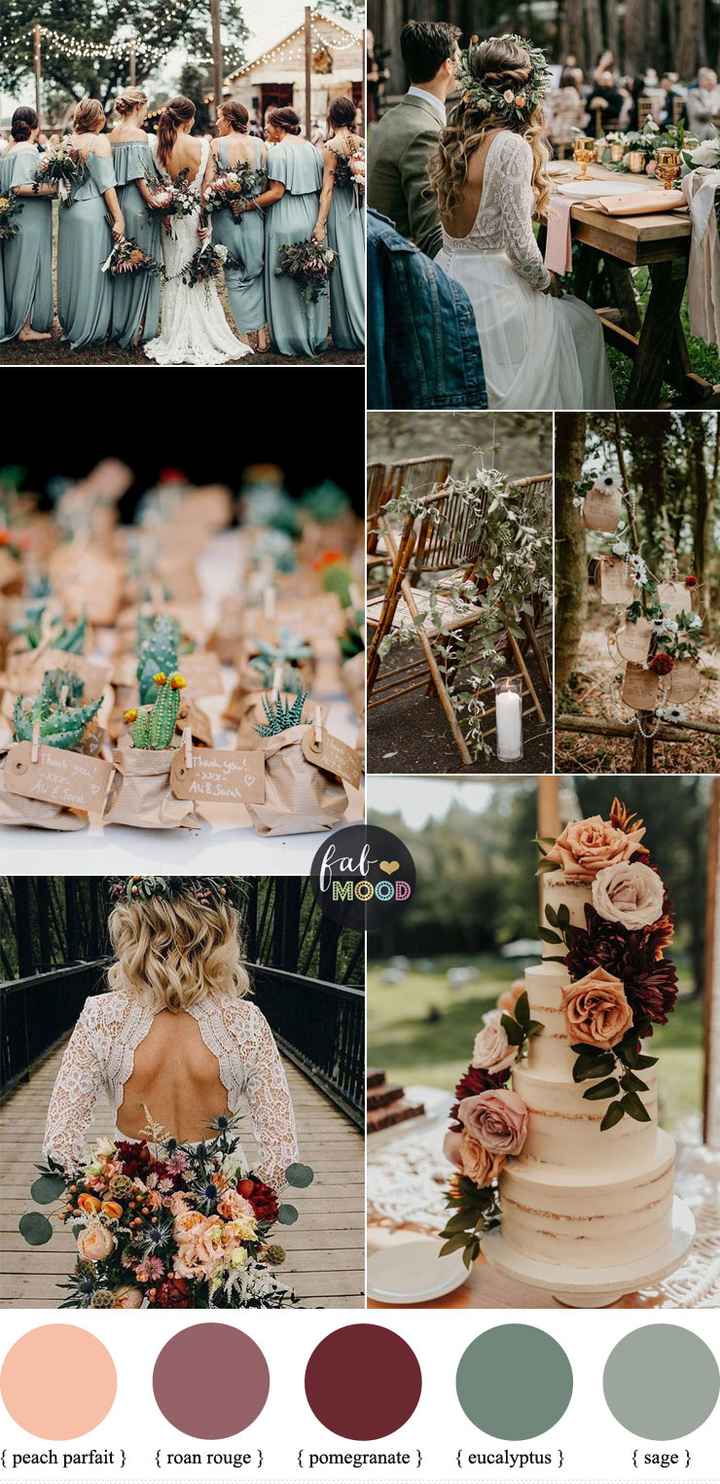 Trouble choosing wedding party colors that look good with my dress 12