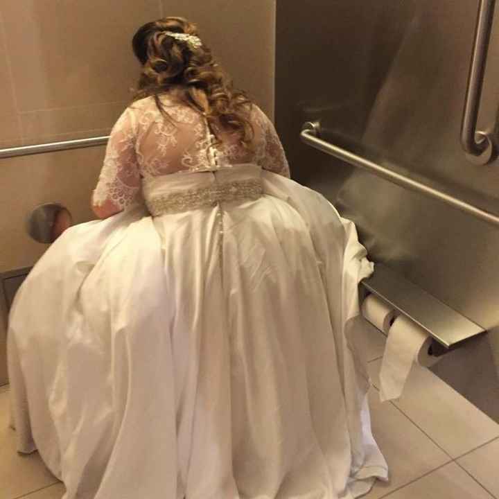 How do you go to the bathroom in a wedding dress?