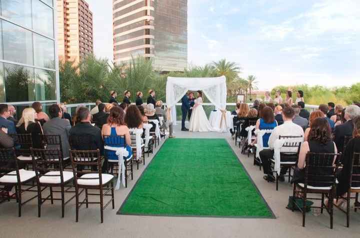 "Scenic" Backdrop at Ceremony Space