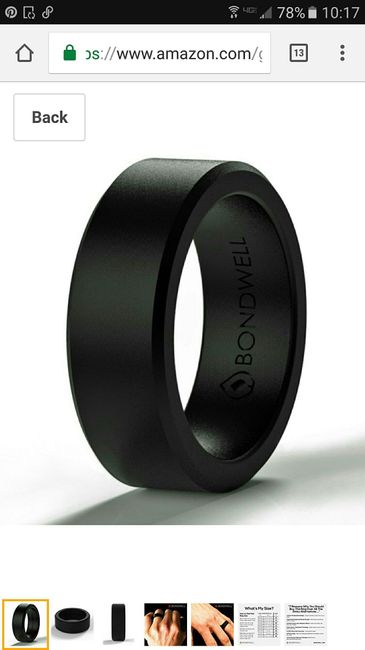 Rubber wedding band for him