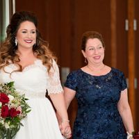 Mother walking Bride down the aisle
