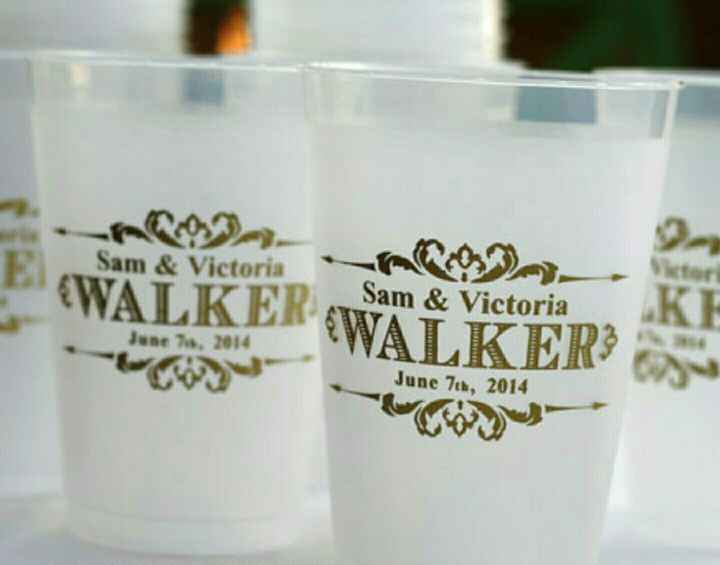 Personalized wedding cups