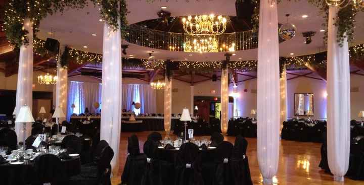 This is my venue with black linens and covers