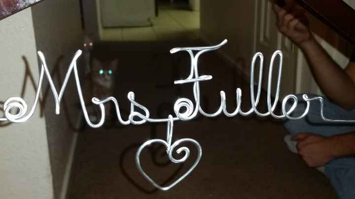 First item with your married name on it!