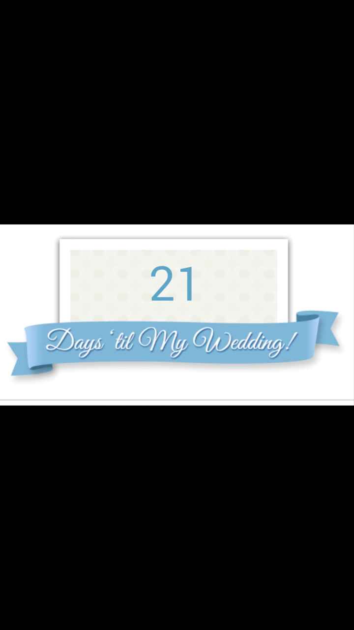 Three weeks to go! ( and Celia, I have a catering question)
