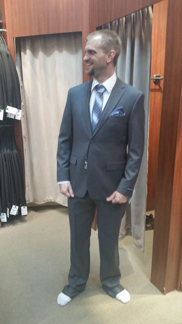 The guys all bought their suits Friday night!! Final look picked-with pics, of course!!