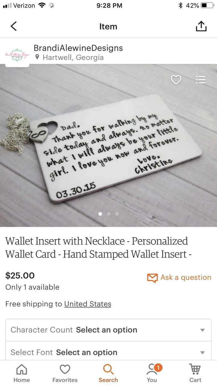 Father of the Bride gift - I'm stumped!! - 1