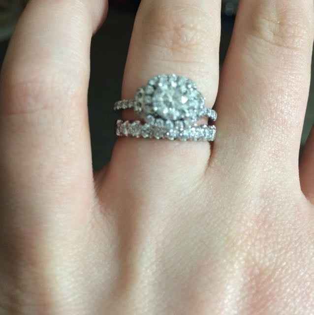 Ladies with halo rings, show me your straight wedding bands!