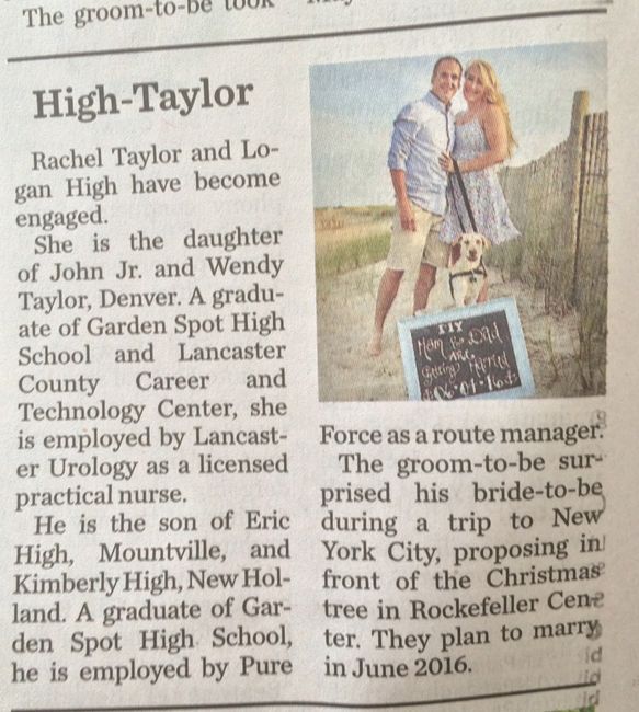 Newspaper announcements?