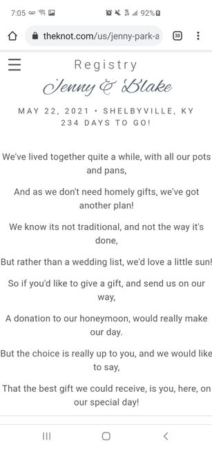Honeymoon fund? - 1