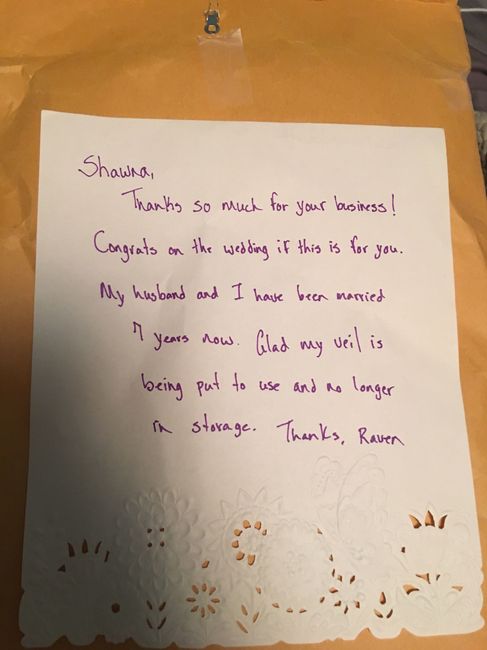 My veil has arrived!
