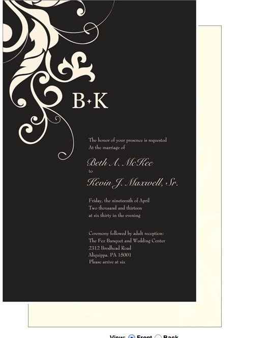 Another invitation question..opinions please.