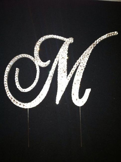 Monogram BLING cake topper