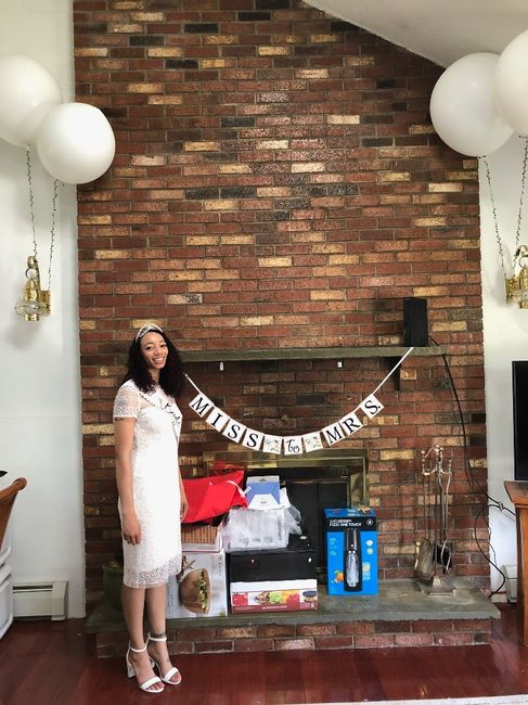What did you wear to your bridal shower? 8