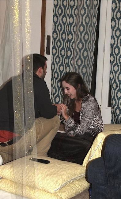Post a photo of your fiance proposing!
