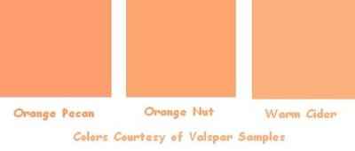 eggplant purple and orange... but what shade.