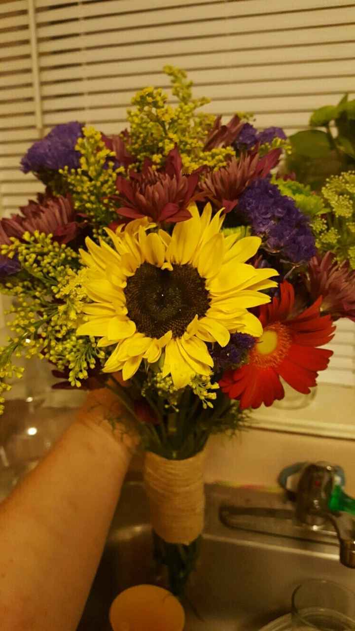 Made our bouquets tonight :)