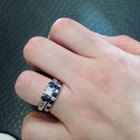 Anyone have blue sapphires in their wedding band?
