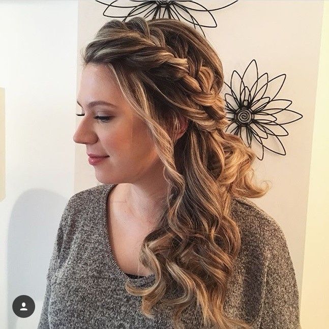 Side swept with braid