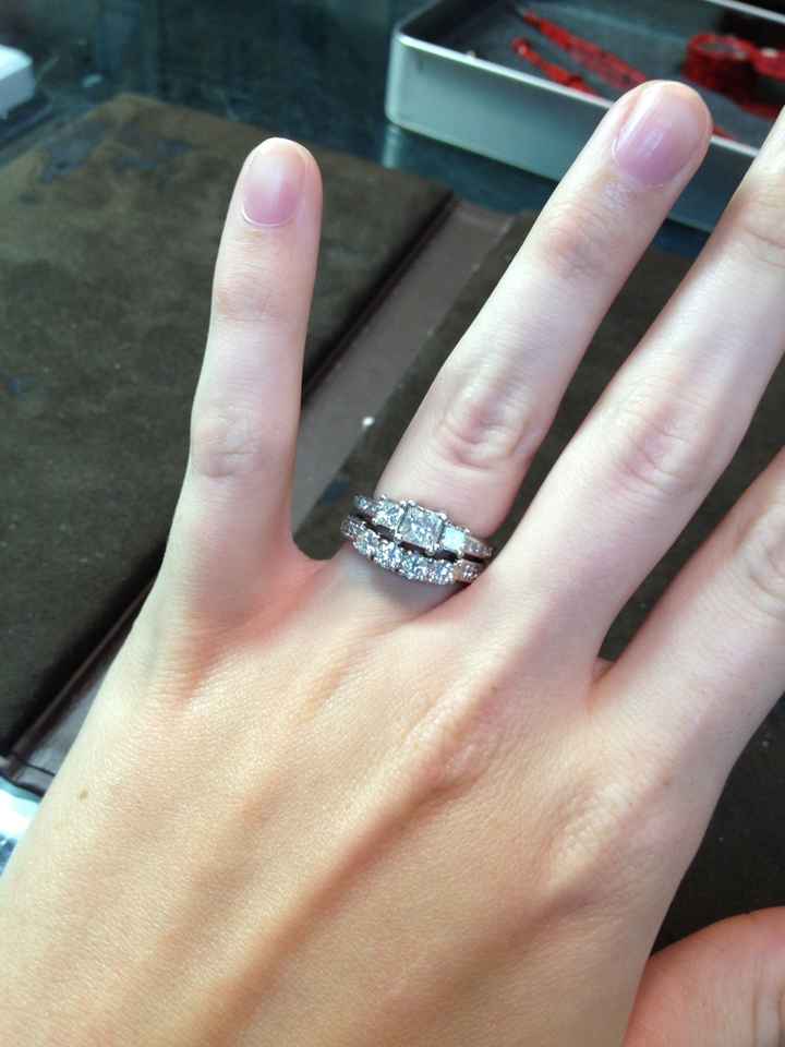 show me your wedding band e-ring combos! :D