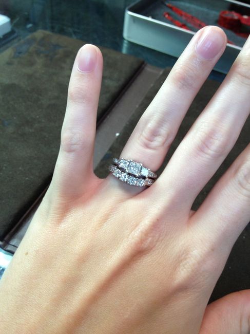 show me your wedding band e-ring combos! :D