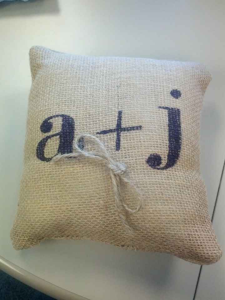 Our ring bearer pillow....